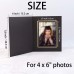 Okpanda Paper photo frames Pack of 10 Modern Black Cardboard Photo Frames with Golden Lining - 10.16x15.24 cm Paper Picture Folders for DIY Greetings, Invitations, Graduation, Wedding, Christmas - Horizontal Oblong, No Electricity Needed