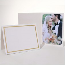 Maystar Paper photo frames 70 Pcs Modern Log Frame Photo Holders - Horizontal Oblong Tabletop Picture Frames for 4x6 or 5x7 Photos, Golden Foil Accent, Ideal for Wedding, Graduation, Halloween - White