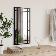 Wishoney Mirror frames Chic Black Rectangle Wall Mirror, 30.48x60.96 cm - Easy Hang Iron Frame for Home Decor