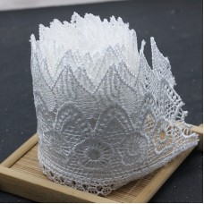 Topmoon Lace Roll White Lace Trim For Curtain Tablecloth Dress Pillow Embellishment Bridal Clothing Accessories DIY Sewing Craft 2pcs
