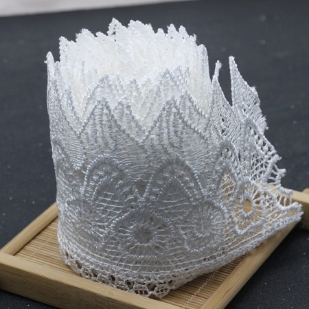Topmoon Lace Roll White Lace Trim For Curtain Tablecloth Dress Pillow Embellishment Bridal Clothing Accessories DIY Sewing Craft 2pcs