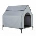 Enjoycity Dog kennels Weatherproof Dog House, Durable Synthetic Fiber Pet Kennel, Puppy Crate for Outdoor Use, Grey - 90x64.5x85.5CM