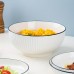 Technologybaby Bowls 2pcs Ceramic Noodle Bowls - Large Capacity Soup Bowls, Microwave Safe Round Dinner Bowls, Suitable for Soup, Rice, Noodles, Salad - Suitable for Home, Dormitory, Kitchen, Restaurant Use
