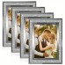 Jellycoco Picture Frames 4pcs Contemporary Glass Picture Frames, 10 X 15 Cm (4×6) Oblong Vertical Tabletop Photo Frame for Weddings, Homes, Offices, Baby Photos
