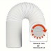 Chicat Flexible tubes of plastic Portable Air Conditioner Exhaust Hose - 5.1/5.9" Diameter Anti-Clockwise Threaded AC Vent Replacement Tube in Durable Plastic Material - Fits Europe and America Standard Connectors