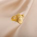 Besthing Jewelry rings Aesthetics Steel Adjustable Open Finger Ring - Vintage Ginkgo Leaf Ring for Women - Jacquard Gifts Party Jewelry
