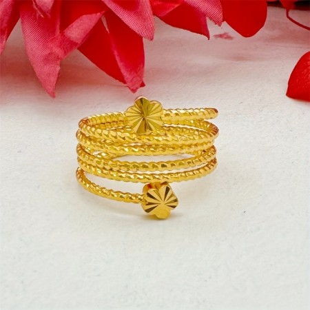 Todayelf Jewelry rings Plated Plum Flower Spring Ring Women's Adjustable Wrap Ring Bridal Wedding JewelryAll-Season Jewelry