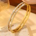 Todayelf Bracelets Allure Elegant Roman Numeral Bangle with Sparkling Rhinestones - Perfect for Casual Attire & Gifting