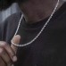 Koala bear Necklaces Unisex Fashion Silvery Plated 4mm Twisted Rope Chain Necklace, Copper Core, Hypoallergenic, Party Style Jewelry, for Christmas and Valentine'S Day Gift