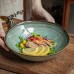 coral baby Bowls UniqueCeramic Bowl - Irregular Kiln-Fired Design for Salads, Cakes & Noodles - Vintage Style Dining Accessory 2pcs