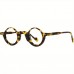 Gallop Tiger Eyeglasses Classic Retro Acetate Tortoiseshell Round Frame Glasses - Full Rim Eyewear for Running, Decorative Non-Prescription Glasse