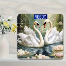 Innovation Cat Scales Digital Bathroom Scale With Swan Design, Ultra Slim & Accurate Body Weight Scale, 181.44 KG Capacity, Large Backlit Display, Ideal For Gym & Yoga Studio, Other Material, 26cm/10.24in