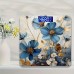 Wild snake Scales Floral Digital Bathroom Scale with Temperature Display – High Precision LCD Sensor, AAA Battery Operated, Decorative Blue and Golden Design, Ideal for Home Decor, Bathroom Decor And Accessories