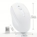 Futureagle Computer mouse Ultra-Thin Wireless Mouse, Dual-Mode 2.4G/5.2G, Optical Silent Portable Gaming Mouse with Type-C Charging, Rechargeable Battery, Compatible with Windows 10, MacOS, Android 5.0+ - Plastic, Crystal Embellished, No Charger Included