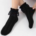 EAGLEGOOSE Socks 3 Pair Ruffled Lace Trim Socks, Cute Style Mid Tube Socks, Women's Stockings & Hosiery EAGLEGOOSE Socks 3 Pair Ruffled Lace Trim Socks, Cute Style Mid Tube Socks, Women's Stockings & Hosiery
