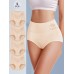 TOSDAYGOOSE underwear 4pcs Solid High Waist Briefs, Breathable Floral Embossed Intimates Panties, Elegant Comfy Stretchy Women's Lingerie & Underwear S SIZE