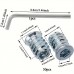 TOPRINCE Metal hardware, namely, nuts 50pcs Threaded Insert Nutsert, M6*13mm Screw in Nut Threaded Wood Inserts, for Wood Furniture(with 1pc Allen Wrench)