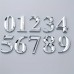 Treekey Metal house numbers 3D Chrome Plated Number Signs for Houses, Metal Door Number Indicators, No-Electricity Elegant Street Number Plaques, Easy Install Outdoor House Figures