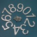 TOPRINCE Metal house numbers Modern Stainless Steel House Numbers 0-9, Brushed Finish with Installation Screws - Ideal for Garden, Mailbox, Apartment, Hotel & Office Address Signs