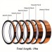 Ourlife Electrical insulating tape 6pcs High-Temperature Resistant Tape, 0.4/0.6/0.8/1/1.2/2cm x 10m Polyimide Film - Ideal for Electronic Insulation, 3D Printing, Sublimation & Welding