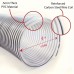 Ourlife Flexible tubes of plastic Transparent Stainless Steel Wire Duct, 100mm Inner Diameter, Extendable 3/6m - Ideal for Industrial & Woodworking Vacuum Systems, Exhaust Ventilation