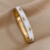 Hianyboby Bracelets Pattern Bangle Bracelet, Stainless Steel Bracelet, Fashion Cuff Accessories, For Friends And Family And Men