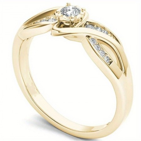 Arcabelf Jewelry rings Rhinestone Ring - Exquisite European and American Style Alloy Finger Jewelry for Women Timeless Elegance