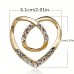 lucktrain buckles for clothing Love Silky Scarf Buckle, Peach Heart Corner Buckle Simple Dual-purpose Hem Knotted Buckle 