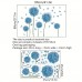 Axwhale Wall stickers 1 Set of Vibrant Blue Dandelion Wall Stickers - Perfect for Living Room & Bedroom Decor!