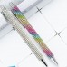 Blackowl Pens Retractable Pens, Medium Point, Metal Body, Round Shape, with Rhinestone Decor, for Ages 14+ 2pcs 
