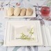 Corngoose Disposable table plates 50pcs Rectangular Disposable Plates For Picnics Birthdays Parties Cakes