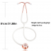 Whitelf Stethoscopes Professional Double Head Stethoscope Professional Cardiology Stethoscope Medical Equipment Equipo Medico Doctor Nurse Stethoscope White Gold-plated Stethoscope