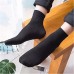 Heyouth Socks Black No-Show Socks - Ultra-Thin Ice Silk, Breathable & Invisible Ankle Socks for Men and Women, Ideal for Spring/Summer Business Wear, Cute Socks 10pcs 