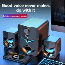 Rabbitiger Personal stereos Mini Portable Computer Speakers, Computer Sounder Speaker USB Powered 3.5mm Aux-in Connection Stereo Audio Multimedia Desktop Stereo Speaker 3-inch Bass Speaker
