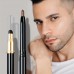 Missister Eyebrow pencils Natural Smudge Proof Brown Eyebrow Pencil With Eyebrow Eraser For Daily Use, Long-lasting, Makeup Holding, Contains Plant Squalane Formula Gift For Men 2PCS