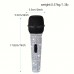 Music beaver Microphones Dynamic Metal Handheld Microphone - Rhinestone Decorated, 16.4 Ft XLR Cable, Ideal for Singing, Eid Al-Adha Mubarak Gift