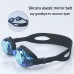 Powerfox Swim goggles Kids Sports Swim, Full Rim Oval PC Frame with Polycarbonate Prescription Youngsters' UV-Protected Swim - Leakproof