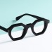Colorearth Eyeglasses Chic Hexagonal Acetate Fashion Glasses for Men & Women - Full Rim, Versatile Fashion Eyewear, Patris, Black Glasses
