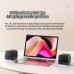Pyramideer Wireless speakers Computer Speakers, Mini Speaker with Cool Lights and Stereo Sound 6W USB Powered 3.5 mm AUX-in Portable Speaker for Computer, Laptop, Notebook, Desktop (Black) 2pcs