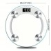 Friendeer Scales Transparent Bathroom Round Electronic Scale, Intelligent Weighing LCD Weight Scale, Bearing 180kg Weight Portable Digital Scales, Bathroom Accessories, Bathroom Tools