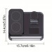 Jellytiger Wireless chargers Standard 3-in-1 Fast Wireless Charger for Smartphones and for iWatch - TWS Portable Wireless Charging Stand with Three Positions, Simultaneous Charging for Two Qi-Enabled Devices, Ideal Christmas and Halloween Gift