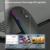 Chictree Computer mouse Dual-mode Wireless Mouse Silent Office Colorful RGB Backlight Battery Wireless Mouse Notebook Desktop Universal Use
