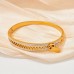 Mytheart Bracelets Elegant Stainless Steel Bangle Bracelet with Sparkling Cubic Zirconia - Vintage-Inspired, Perfect for Casual Attire & Gifting
