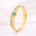 Chicat Bracelets Delicate And Fashionable Stainless Steel Double Row Green Synthetic Zirconia Bracelet Is Suitable for Sending Girlfriend During The Holiday Season