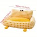 Anglecity Pet cushions Plaid Patterned Cotton Dog , Removable Washable Pet for Small Dogs, Soft Winter Warmth with Polyester Fiber Filling, Square Shape - Yellow