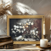 Technologywhale Picture Frames 29.97x39.88cm, Floral Still Life Artwork, Ornate Photo Frame with Glass Front, Ribbon Flower Design, Tabletop & Wall Hanging, Home Wall Decor, Gift Idea for Living Room