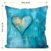 Jellyhare Cushions Golden Heart Throw Pillow , 45.72x45.72 cm, Double-Sided Print, Short Plush Polyester with Zip Closure - Ideal for Bedroom, Office, Car, and Farmhouse Decor, Car Accessory