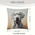 Zooearth Cushions Vintage Style Double-Sided Silver Labrador Throw Pillow , 45.72x45.72 cm, Short Plush, Machine Washable, Zipper Closure, Woven Polyester, Decorative Cushion Case for Home, Office, Car