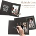 Okpanda Paper photo frames Pack of 10 Modern Black Cardboard Photo Frames with Golden Lining - 10.16x15.24 cm Paper Picture Folders for DIY Greetings, Invitations, Graduation, Wedding, Christmas - Horizontal Oblong, No Electricity Needed