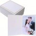 Maystar Paper photo frames 70 Pcs Modern Log Frame Photo Holders - Horizontal Oblong Tabletop Picture Frames for 4x6 or 5x7 Photos, Golden Foil Accent, Ideal for Wedding, Graduation, Halloween - White